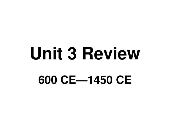 unit 3 review