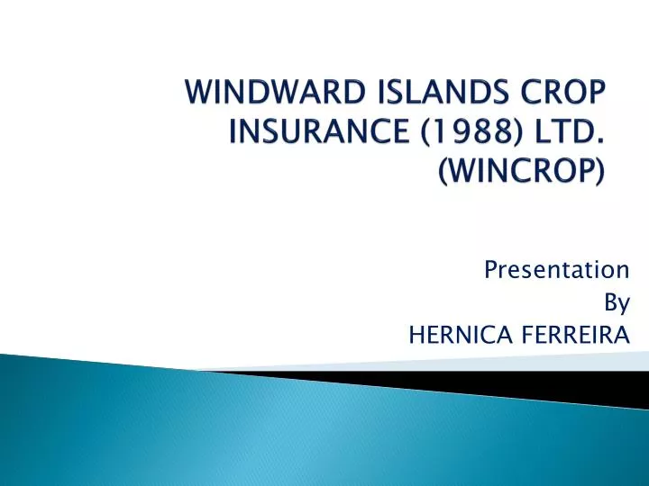 windward islands crop insurance 1988 ltd wincrop