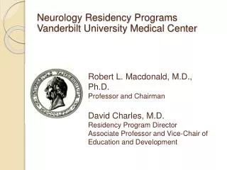 Neurology Residency Programs Vanderbilt University Medical Center