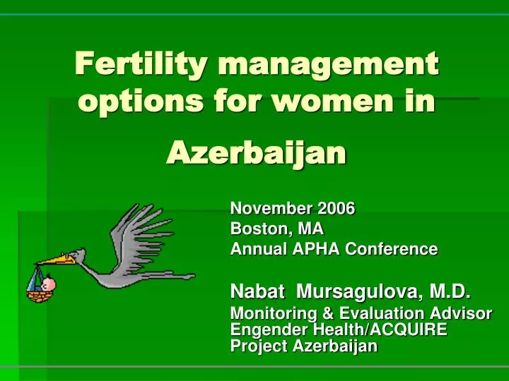 fertility management options for women in azerbaijan