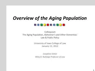 Overview of the Aging Population