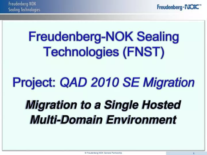 freudenberg nok sealing technologies fnst project qad 2010 se migration