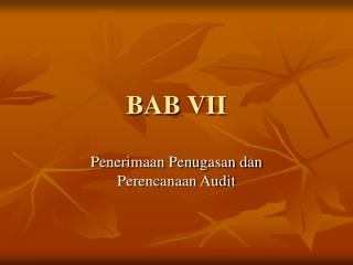 BAB VII
