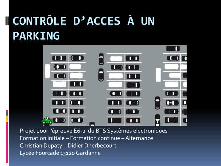 contr le d acces un parking