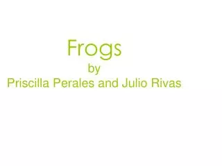Frogs by Priscilla Perales and Julio Rivas