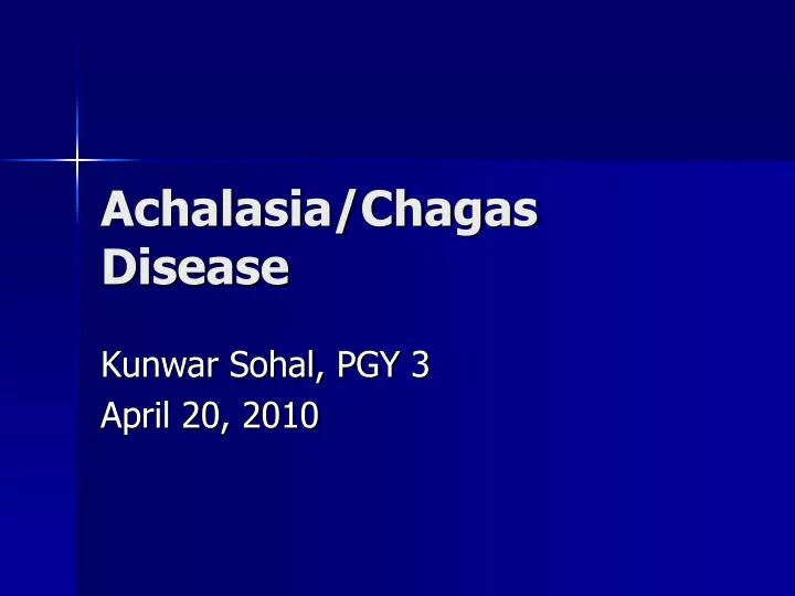 achalasia chagas disease