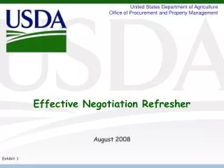 Effective Negotiation Refresher