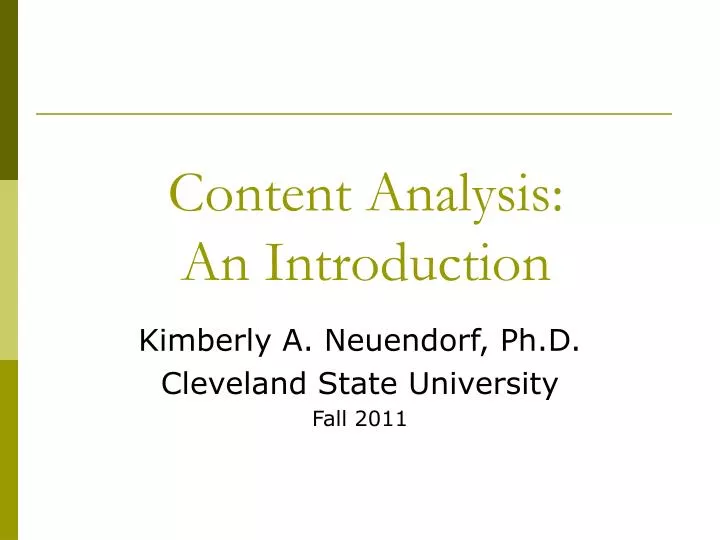 content analysis an introduction