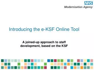 Introducing the e-KSF Online Tool
