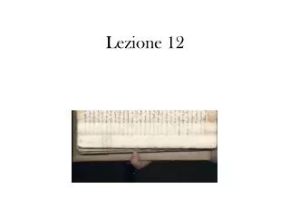 Lezione 12