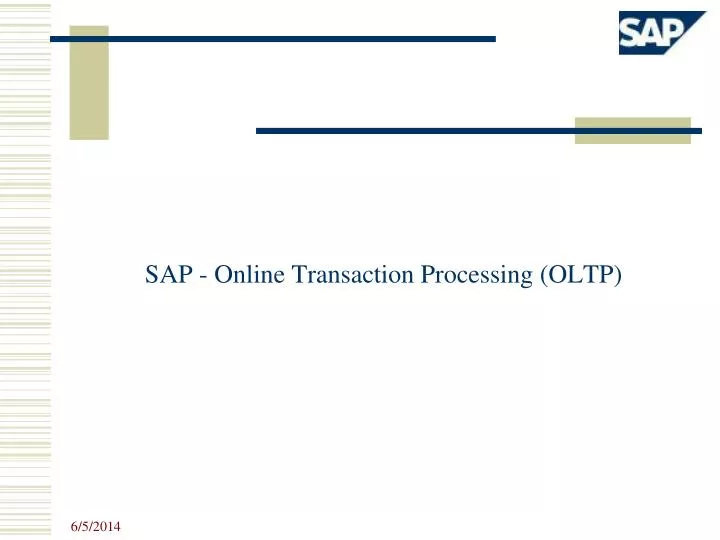 sap online transaction processing oltp