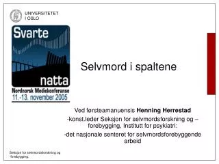 selvmord i spaltene