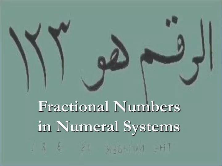 fractional numbers in numeral systems