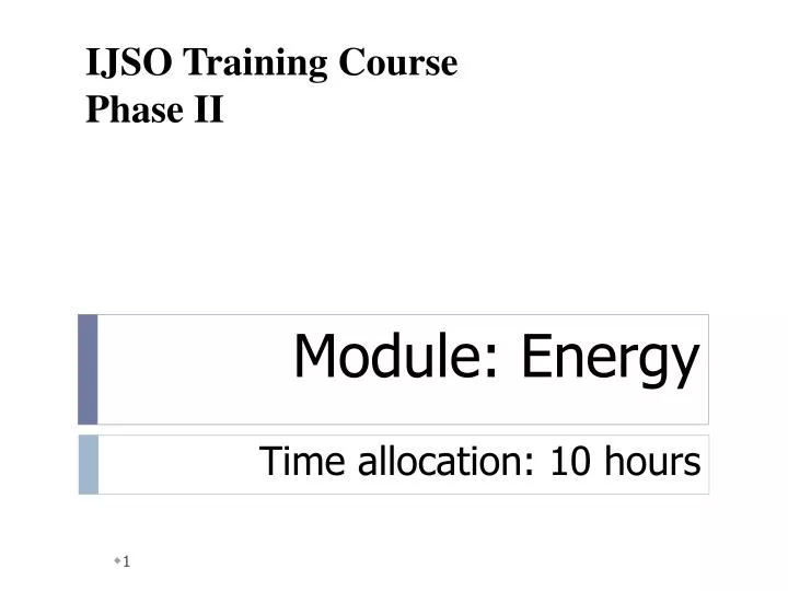 module energy