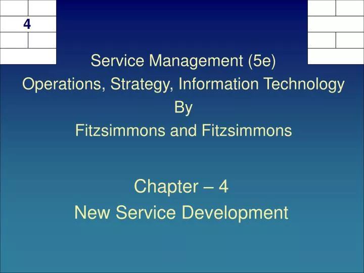 chapter 4 new service development