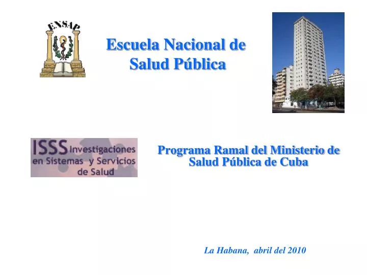 programa ramal del ministerio de salud p blica de cuba