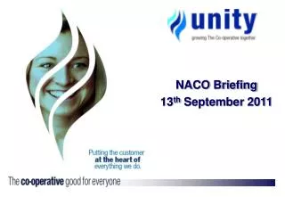 NACO Briefing 13 th September 2011
