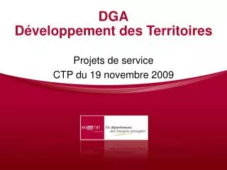 DGA Développement des Territoires