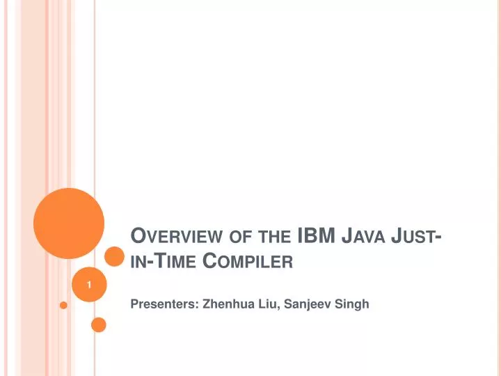overview of the ibm java just in time compiler