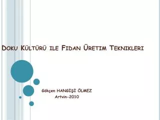 doku k lt r ile fidan retim teknikleri