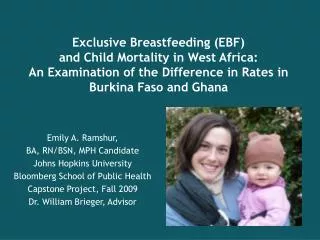 Exclusive Breastfeeding (EBF) and Child Mortality in West Africa: An Examination of the Differen