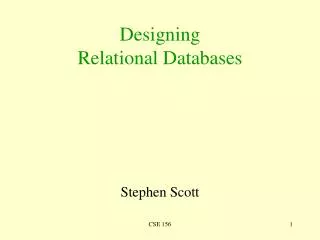 designing relational databases