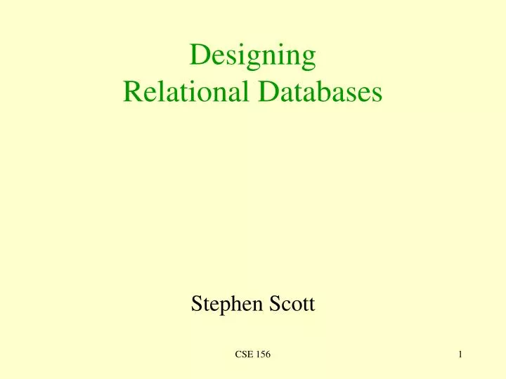 designing relational databases