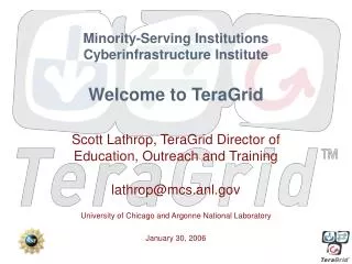 minority serving institutions cyberinfrastructure institute welcome to teragrid