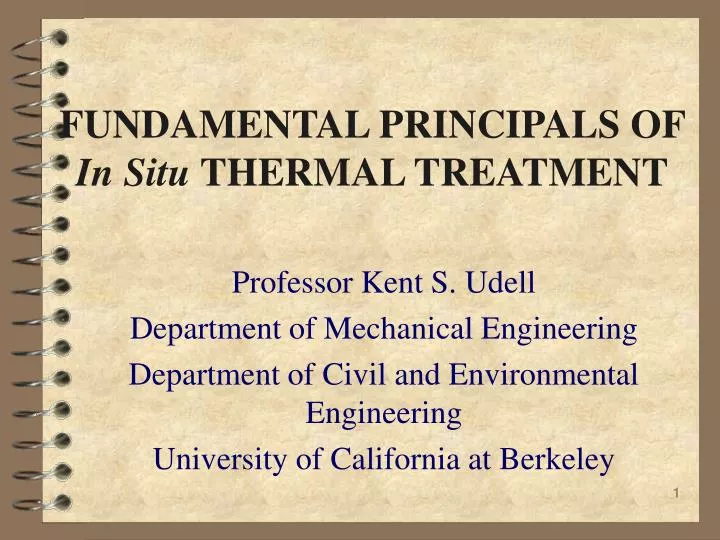 fundamental principals of in situ thermal treatment