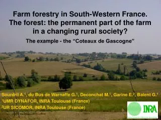 Farm forestry in South-Western France. The forest: the permanent part of the farm in a changing rural society? The examp
