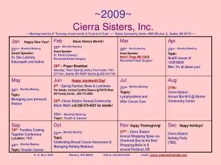 ~2009~ Cierra Sisters, Inc.