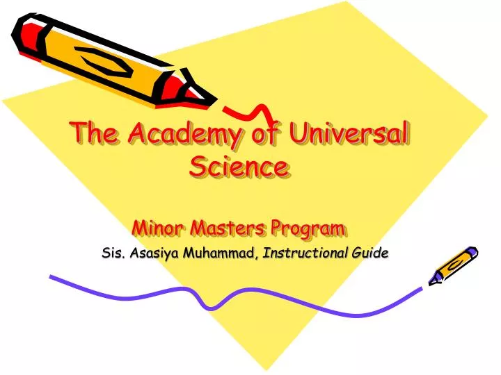 the academy of universal science minor masters program