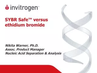 SYBR Safe™ versus ethidium bromide