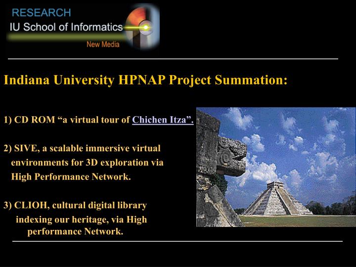 indiana university hpnap project summation