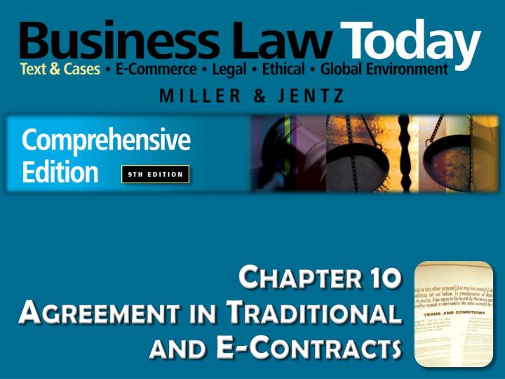 chapter 10 agreement in traditional and e contracts
