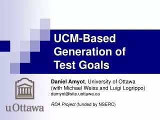 UCM-Based Generation of Test Goals