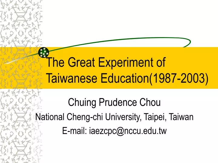 the great experiment of taiwanese education 1987 2003