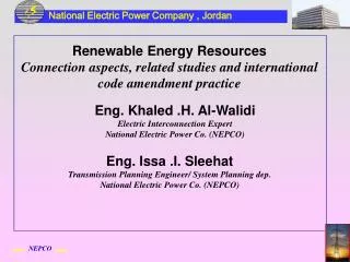 Renewable Energy Resources Connection aspects, related studies and international code amendment practice