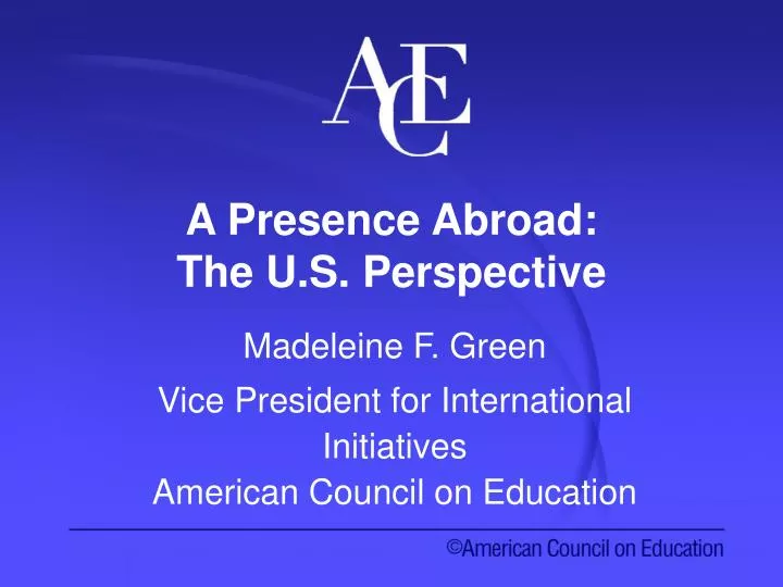 a presence abroad the u s perspective