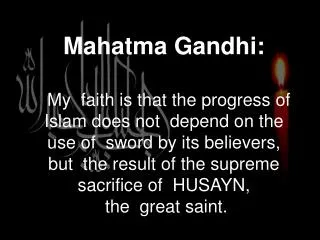 Mahatma Gandhi: