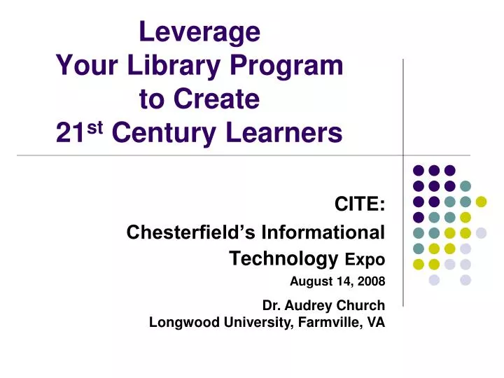 leverage your library program to create 21 st century learners