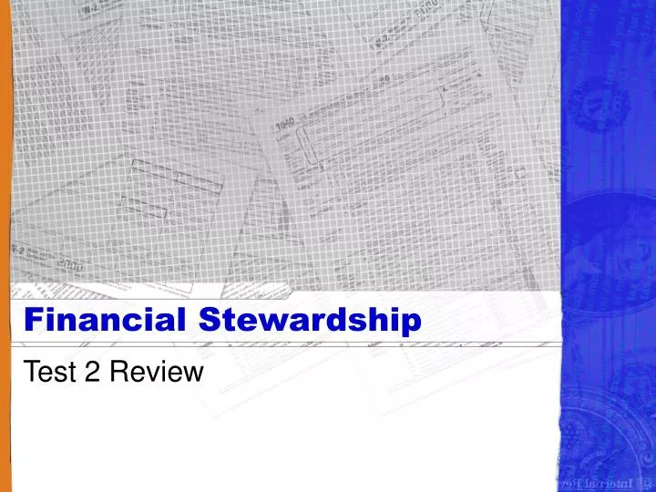 financial stewardship