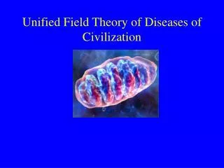 Unified Field Theory of Diseases of Civilization