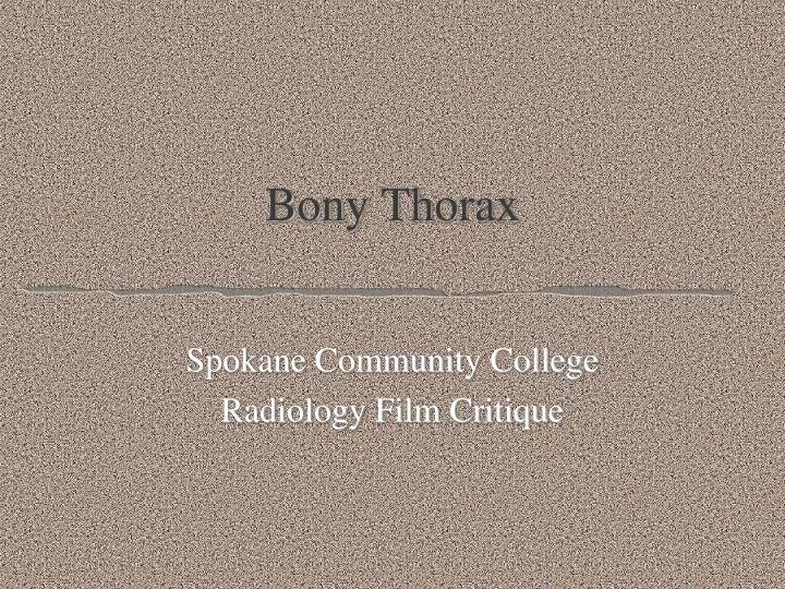 bony thorax