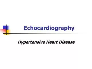 Echocardiography