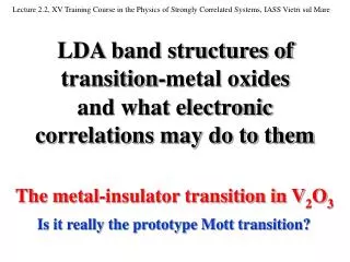 LDA band structures of transition-metal oxides