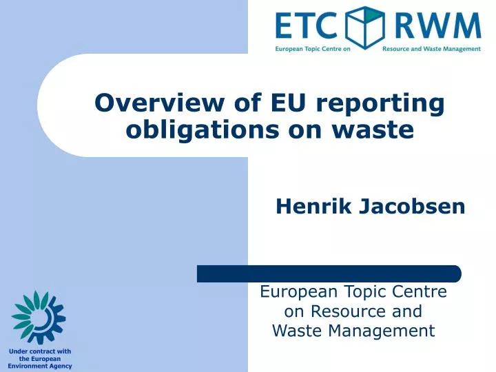 overview of eu reporting obligations on waste