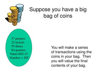 Suppose you have a big bag of coins