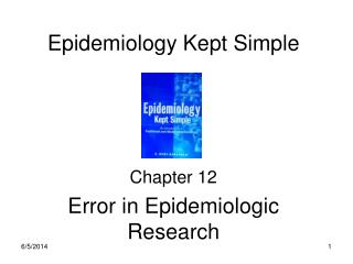 Epidemiology Kept Simple