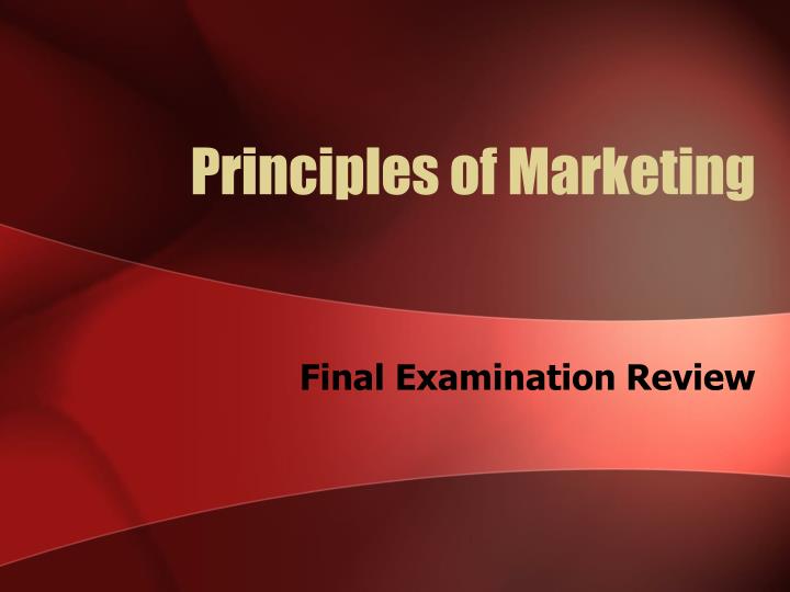 principles of marketing